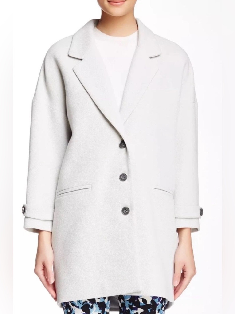 Soia & Kyo Martina Grey Women's Single-Breasted Coat Size Medium NWT